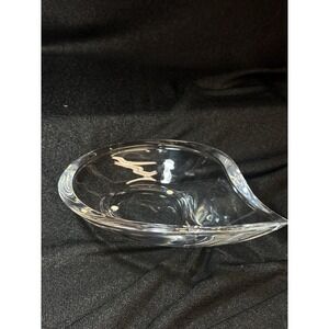 Orrefors Crystal Tear Drop Bowl Martti Rytkonen Design Very Heavy 9 7/8x7‎ 1/4"